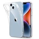 ESR Clear Case Compatible with iPhone 14 Case and iPhone 13 Case, Shockproof Thin Silicone Cover, Yellowing-Resistant Slim Transparent TPU Phone Case, Project Zero Series, Clear