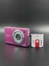 SONY Cyber Shot DSC-W220 Pink 12.1MP Compact Digital Camera With Battery WORKING