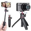 ULANZI MT-08 Extension Vlog Tripod Stand Handle Grip for iPhone 11 Pro Max Samsung OnePlus Google Smartphone Canon G7X Mark III Sony RX100 VII A6400 A6600 Compact Cameras Vlogging