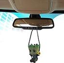 CarFrill Car Hanging Accessories,Swing Smiling Little Tree Man,Car Mirror Hanging Accessories,Car Decoration Charm Pendant,Car Mirror Suspension Decoration,Car Charm Decoration,Lanyard