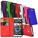 Nokia Lumia 1520 RM 937 RM 938 Premium PU Leather Wallet Flip Skin Case Cover with Screen Protector and Polishing Cloth - Hot Pink
