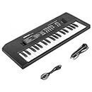 37 Keys Electronic Piano for Kids Musical Keyboard Piano with Microphone Children Music Learning Toys for 3-5 Years Old Boys Girls Birthday Gifts for 3 4 5 Year Old Kids Piano Toy (Black)