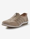 Riversoft - Womens Winter Casual Shoes - Sneakers - Brown Runners - Zip Up