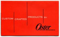 Vintage OSTER Advertising Sales Brochure: MASSAGERS, HAIR CLIPPERS +