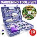 10Pcs Garden Tool Set Shovel Harrow Potted Flower Gardening Tools Gift Kit