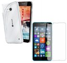 For NOKIA LUMIA 640 CLEAR CASE + TEMPERED GLASS SCREEN PROTECTOR SHOCKPROOF