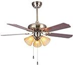 Hans Lighting Ceiling Fan with Light, 5 Wood Blade (48 Inch)