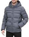 Tommy Hilfiger Men's Classic Hooded Puffer Jacket, Charcoal, Large