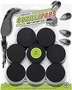 GorillaPads Non Slip Furniture Pads/Floor Grippers (Set of 16 Grips) 2 Inch (50MM) Round Floor Protectors for Under Furniture, Black, CB144-16