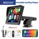7 Inch Portable Apple Carplay & Android Auto AirPlay Mirror Link GPS Car Stereo