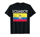 Vintage Ecuador Ecuadorian Flag Pride Gift T-Shirt