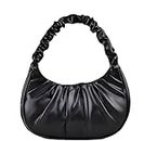 AKSUTI Fashionable for Women cute Hobo Tote handbag mini clutch with zipper (Black)