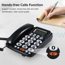 Desktop Corded Landline Phone Wired Telephone Large Buttons Hands-Free Caller