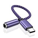 USB C Klinke Adapter, USB C auf 3,5mm Kopfhörer Adapter, Typ C Audio Adapter USB C Aux Adapter für Samsung Galaxy A54/A34/A14/A55/A15/A35/A53/A23/S24/S23/S22/S21/S20, Google Pixel 8/7/6, iPhone 15