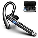 Hsility Bluetooth Headset For Cell Phones 180Hrs Standby Time With LED Charging Case 270 Degrees Rotatable Mic Hands Free Touch Control and Bluetooth 5.1 Version