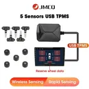 5 Sensoren USB Android TPMS Autoreifen Druck Alarm Monitor System für Fahrzeug Android Player