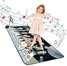 PATPAT® Piano Mat for Kids, 6 Modes and 8 Sounds Musical Keyboard Mat, Dance Floor Space Star Musical Mat Sound Toys Early Education Toys Birthday Gifts for Baby Girls Boys 1-3 Years Old