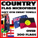 Gym Microfiber Sports Sweat Towel Fitness Super Soft Nationality Flags FULL FLAG