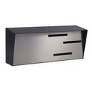 Modern Mailbox Locking Wall Mounted Mailbox Aluminum in Gray/Black | 6 H x 14.25 W x 4 D in | Wayfair lmmttbs