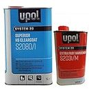 UPol U-Pol 1.5lt Clear Lacquer Kit S2080 2K HS Acrylic 1 Litre Clearcoat Lacquer S2031 Extra Fast 0.5 Litre Hardener Activator