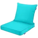 INFBLUE Deep Seat Cushions, 22x24 Outdoor Cushions, Patio Furniture Cushions, Deep Seat & Back Cushion Patio Cushions with Rmoveable Cover for Backyard Couch Sofa Fade Resistant