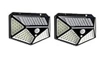 DAYBETTER 100 LED Bright Outdoor Security Lights with Motion Sensor Solar Powered Wireless Waterproof Night Spotlight for Outdoor/Garden Wall, Solar Lights for Home (Pack of 2) Tar-Q1