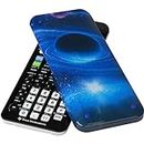 Guerrilla Hard Slide Case for Texas Instruments TI-84 Plus CE Color Edition Graphing Calculator with Screen Protector and Graphing Ruler, Galaxy