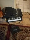 Topbuy 30-Key Kids Grand Piano Mini Music Instrument W/ Wood Bench Black/Pink