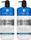 Biotin Shampoo and Conditioner Set - Sulfate and Paraben Free Treatment for Men and Women - Hair Thickening Volumizing Products to Help Boost Thinning Hair with Added Keratin