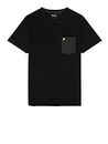 Lyle & Scott T-Shirt Contrast Pocket da Uomo - Nero Modello TS831VOG Cotone 100% XS