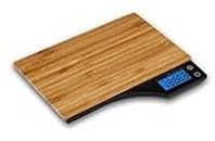 Kabalo Wooden Bamboo Kitchen Household Food Cooking Weighing Scale 5kg capacity 5000g/1g, Batteries Included! Flat Slim Design, Premier LCD Digital Electronic, with blue backlight by Kabalo