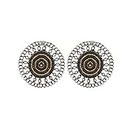 ARADHYA ` Stylish Black Embroidery Elegant oxidised Stud Earrings for Women and Girls