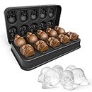 3D Skull Eiswürfelformen, Spespo Schwarz BPA Freie Silikon Ice Cubes Mold Tray mit Deckel, Mache 10 Vivid Skulls, Perfekt für Whiskey, Cocktail und Jedes Getränk (Trichter Enthalten)