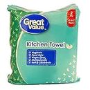 Great Value(Walmart Brand) Kitchen Towel/Tissue (Combo Deal Pack) 60 Pulls Pack of 4 Rolls With BKT HOMEMATE Cotton Kitchen Towel