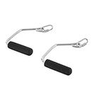 Total Gym Accessories Open Ended Chrome Grip Handles for Total Gym Home Workout Machines, Compatible for Supra, Electra, FIT, Black