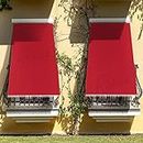 Rideau de Soleil ombragé Maison avec kit de Crochets et Anneaux en Tissu résistant indéchirable pour extérieur véranda terrasse Balcon Porte fenêtre Jardin Campeur Gazebo Lavable 145 x 250 cm (11)