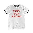 buzz shirts Vote for Pedro - Mens or Womens Organic Cotton Fancy Dress Retro Novelty T-Shirt