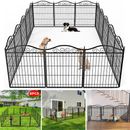 16/8 Panel Pet Playpen Heavy-duty Dog Cage w/ Lockable Door Exercise Fence Large