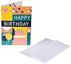 Amazon.com.au Gift Card for Custom Amount in a Birthday Emerald and Yellow Icons Greeting Card