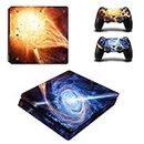 Wondder PS4 Slim Skin Sticker, Protective Vinyl Decal Skin Sticker for PS4 Slim Console + 2 Controller Skins + 2 x Silicone Thumb Grips (Colour 11)