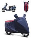FABTEC Bike/Motorcycle Body Cover Compatible with Honda Activa 125 (Red & Blue)