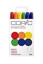 COPIC Ciao Marker Set "Primary" mit 6 Farben, Allround Layoutmarker, im praktischen Acryl-Display zur Aufbewahrung und einfachen Entnahme