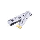 Soft Tape Measure Double Scale for Body Fabric Sewing Tailor Cloth, White