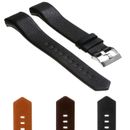 StrapsCo Genuine Leather Replacement Watch Band Strap for Fitbit Charge 2