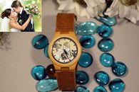 Personalized Wooden Photo Watch Leather Strap