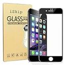 ISKIP [2 Pack] Screen Protectors for iPhone 6 Plus or iPhone 6s Plus, Full Coverage Soft Edge Film for iPhone 6 Plus and iPhone 6s Plus 5.5" (Black)