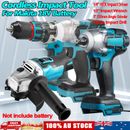 Cordless Impact Wrench Driver Drill Grinder Combo Kit For Makita 18V Battery
