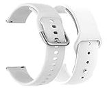AONES Pack of 2 Silicone Watch Strap Compatible for Michael Kors Gen 4 Runway Smart Watch Band White