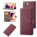 YocoverTech Case for iPhone 6 Plus Wallet Case,for iPhone 6s Plus Case[5.5"] Retro Matte PU Leather Case Wallet Flip Cover with RFID Blocking Card Slots Magnetic Closure Kickstand Cover-Wine Red