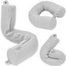 Travel Pillows for Airplanes,Twist Memory Foam Neck Pillow Airplane, Adjustable and Supportive Neck,Suitable for Home, Office, Travel, Airplanes, Buses and Trains
